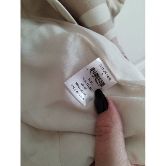 NWT Tart Collections Beige Zebra print blazer with gathered sleeves - Picture 7 of 8